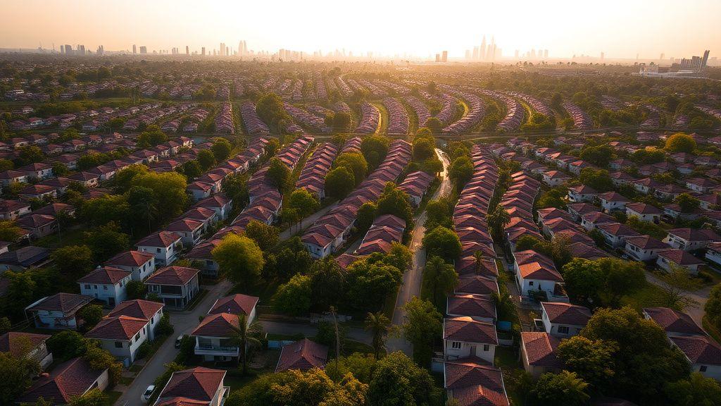 Aerial view of Klang Valley residential neighbourhoods